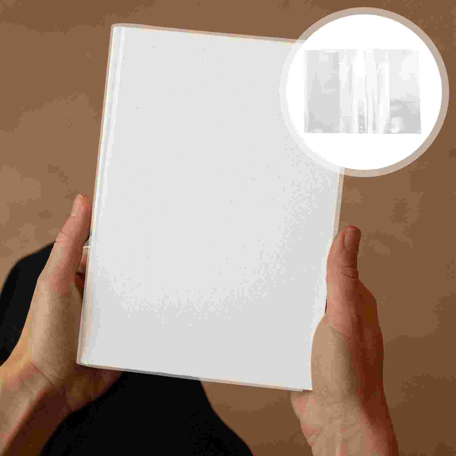 10pcs Clear Book Cover Students Textbook Cover Width Adjustable Book Protection Cover