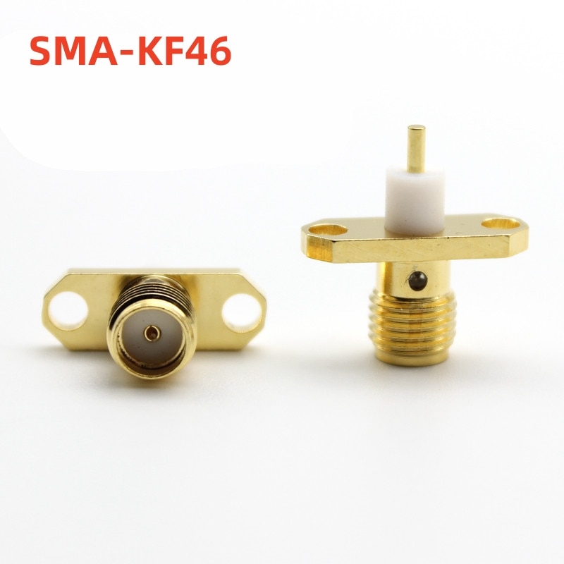 1pcs SMA-KF46 2-hole SMA head diamond flange female seat outer screw inner hole standard type female seat SMA-KFD12.2