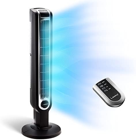 Oscillating Fan, 3 Quiet Speeds, Timer, Remote Control, for Bedroom, Kitchen, Office, 36", Black, 2511