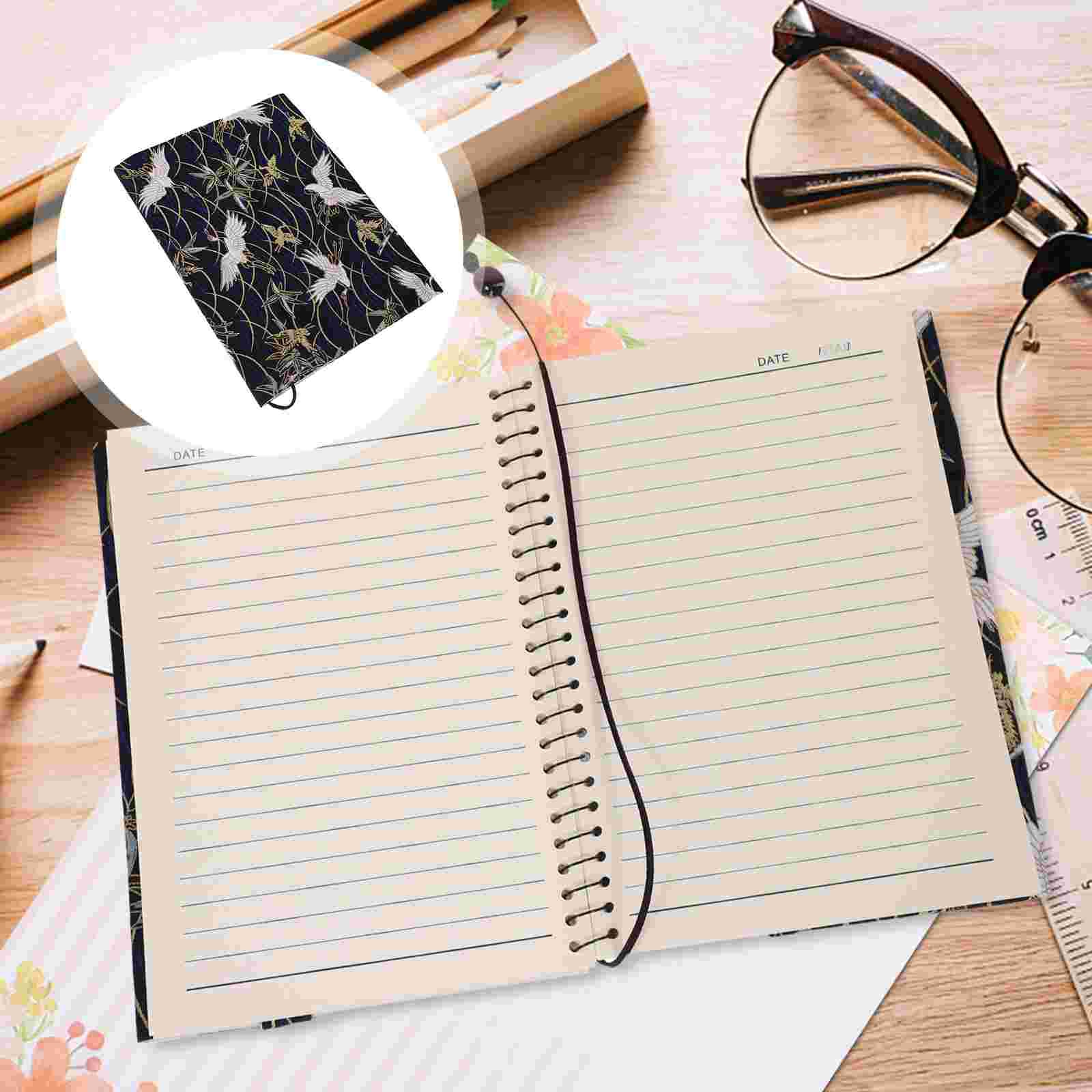 Crane Cloth Slipcase Dustproof Book Cover Design Protector Chic Delicate Sleeve Student Stationery Books Adults
