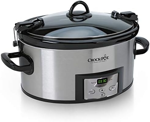 Quart Cook & Carry Programmable Slow Cooker with Digital Timer, Stainless Steel (SCCPVL610-S-A)