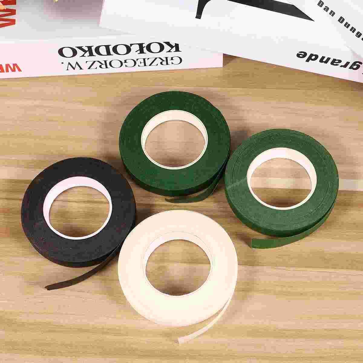 4 Rolls 30 Yard Wide Creative Green Duct Tapes Adhesive Packing Tape for Bouquet Stem Wrap Florist Tape