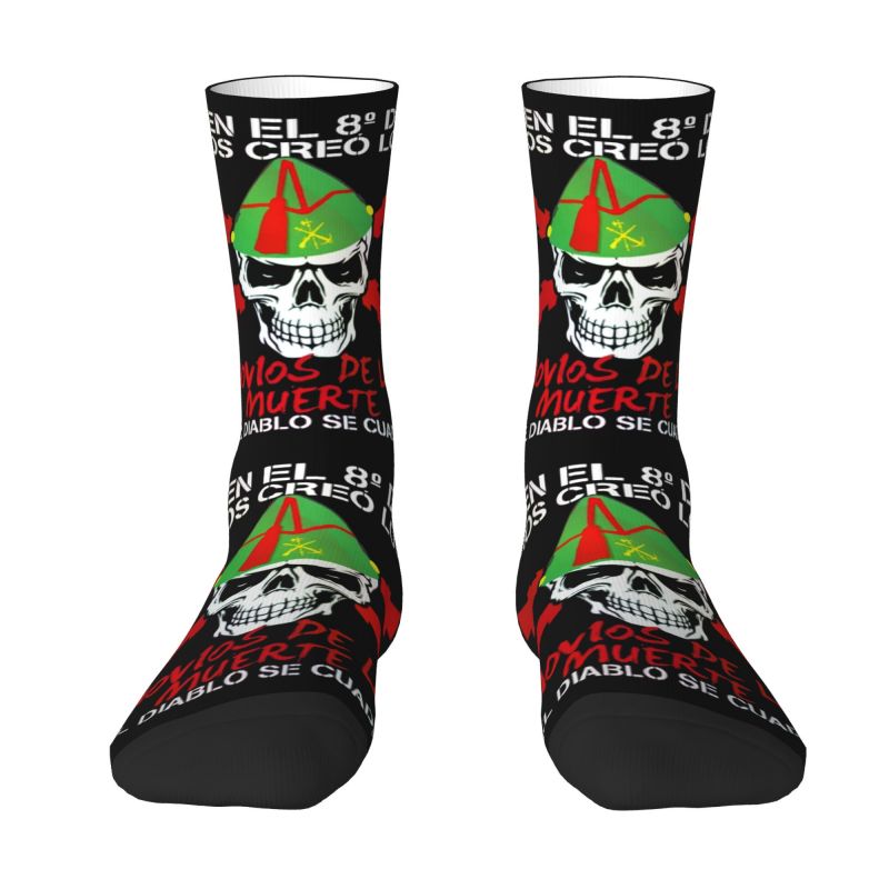 Spanish Legion Men Women Crew Socks Unisex Funny Spain Coat of Arms Spring Summer Autumn Winter Dress Socks
