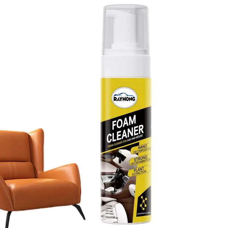 Foam Cleaner For Car Leather Restorer Interior Detailer Foam Cleaner Stain Remover Car Seat Cleaner Auto Polish Car Detailing