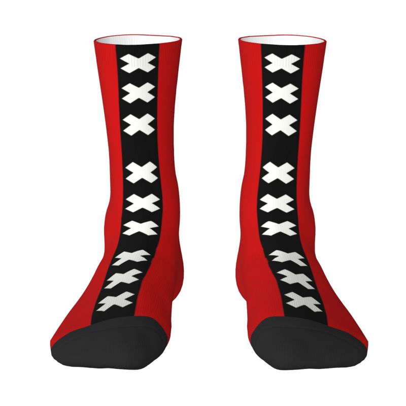 Holland Amsterdam Flag Men's Crew Socks Unisex Cool Netherlands Spring Summer Autumn Winter Dress Socks