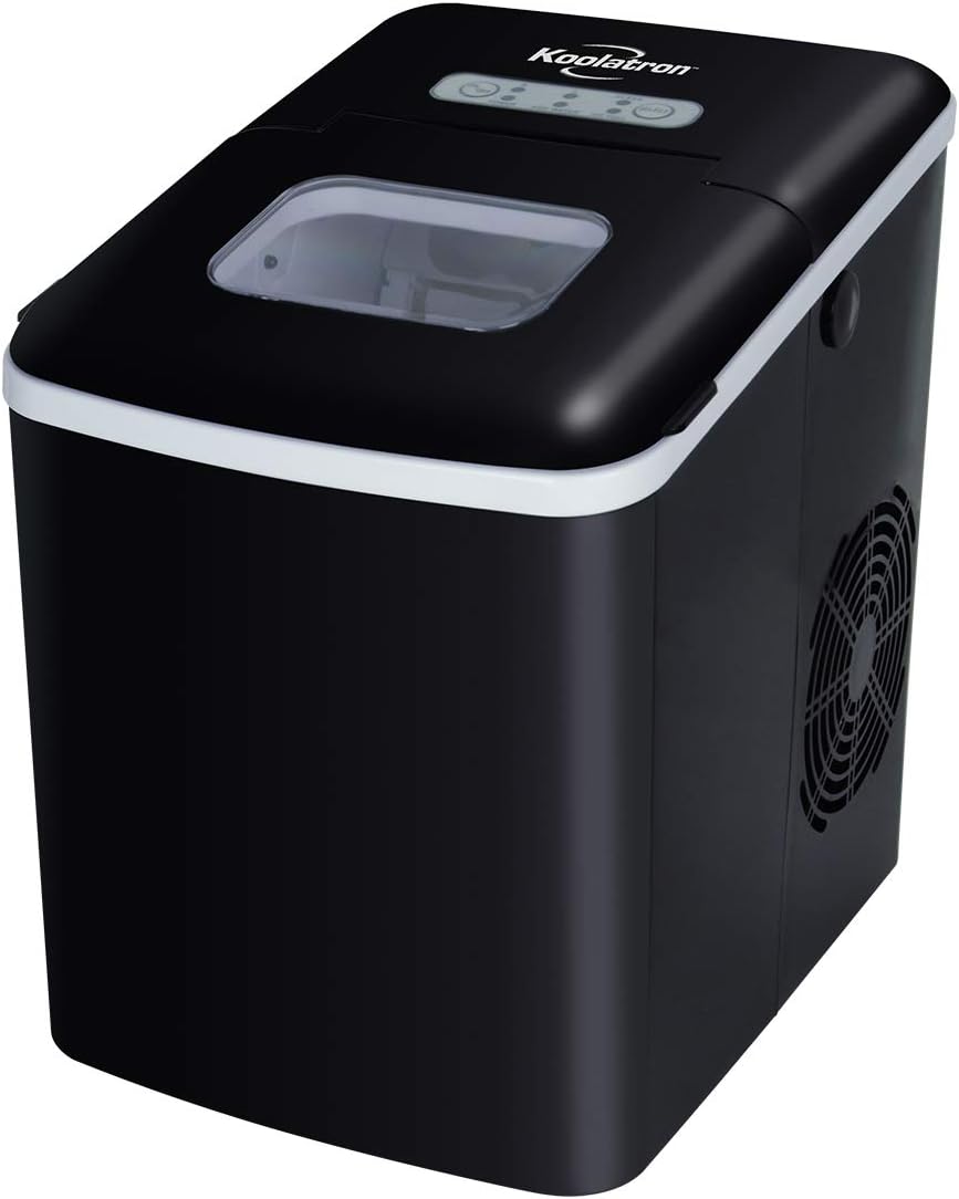 Countertop Ice Maker Machine with Digital Controls and LED Indicators, Ice Cubes Ready in 6-8 minutes, Makes 26 lbs of Ice per d