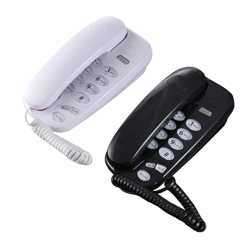 KXT580 Corded Landline Telephone with Mute, , and Redial Call Light - Easy to Install Intelligent Caller Home Phone P9JD