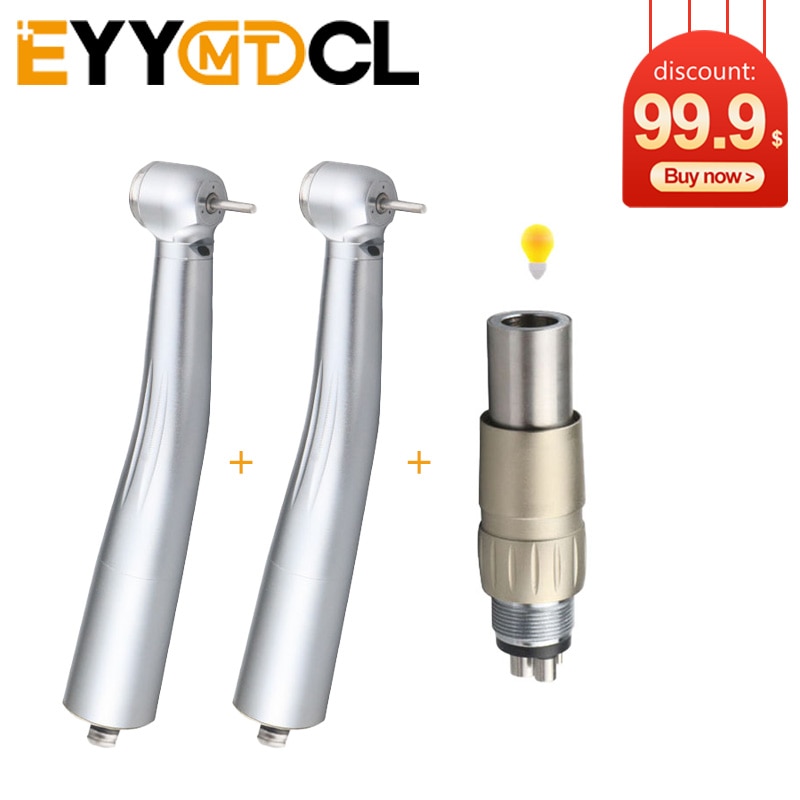 Dental Nsk Quick Coupling Handpiece Fiber Optic LED High Speed Hand Piece For Clinical Treatment Dentistry 2/4 Hole Push Button