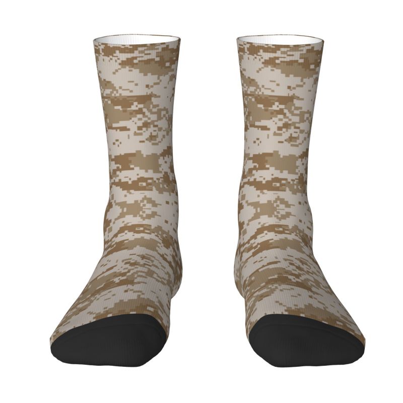Fashion Digital Desert Camo Socks Women Men Warm 3D Print Military Army Camouflage Sports Basketball Socks