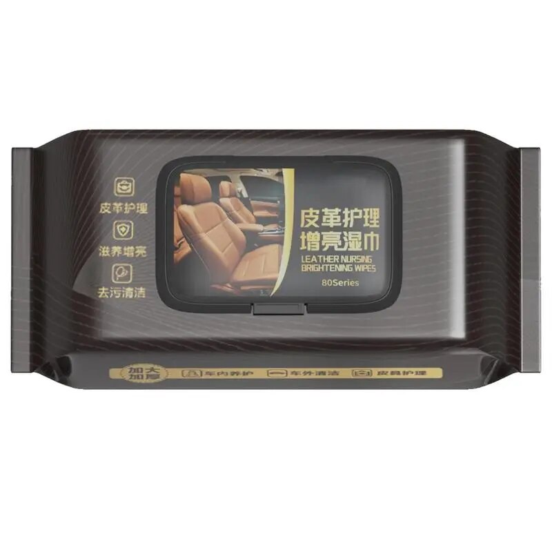 Car And Home Cleaning Wipes Car Cleaning Wet Wipes Multipurpose Interior Car Wipes Resealable Wet Tissue 15/80Pcs For Cleaning