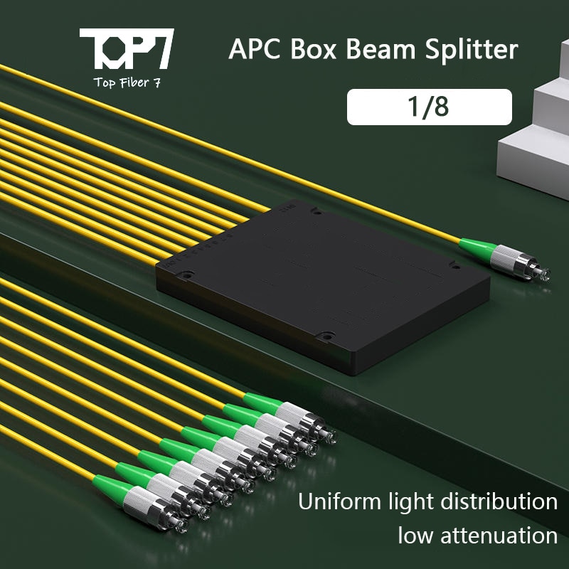 FC APC 1x8 PLC Fiber Optic Splitter,Cassett Fiber Optical Splitter or ABS PLC Splitter,Single Mode ,Soudeuse Fiber Optique