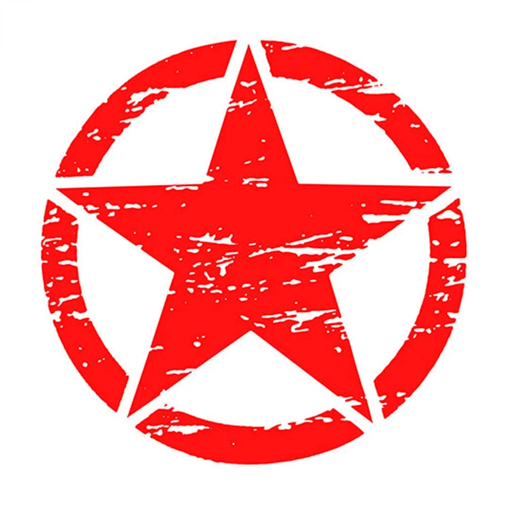 15cm Military Army Star Hood Off Road Graphic Decal Exterior Parts Car Accessories Stickers on Motorcycle Cover Scratches Cute,