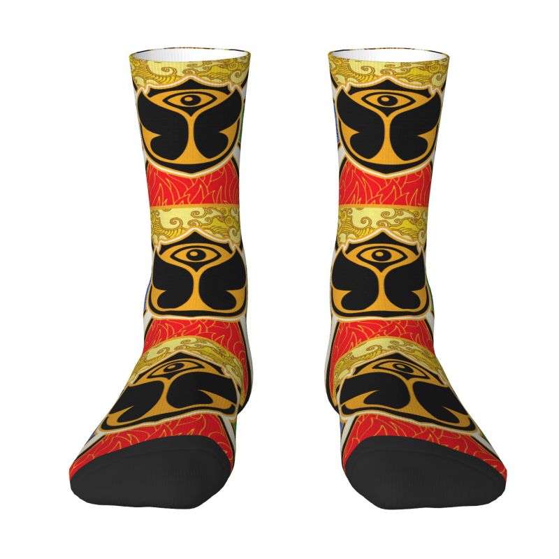 Cool Printing Tomorrowland Flag Socks for Women Men Stretchy Summer Autumn Winter Crew Socks