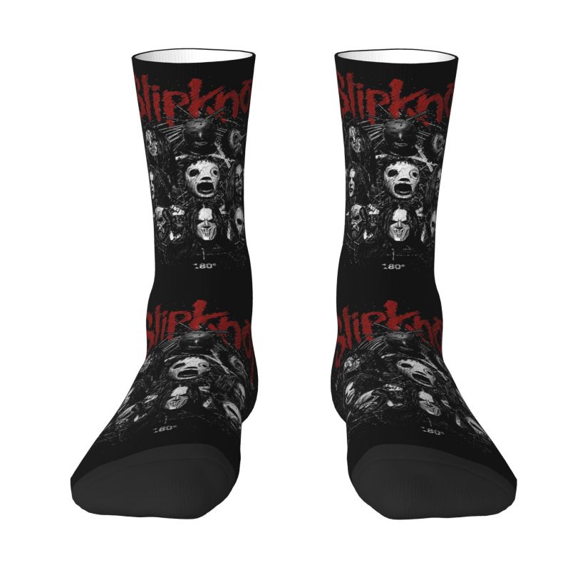 Heavy Metal Music Slipknots Rock Roll Band Dress Socks for Men Women Warm Funny Novelty Crew Socks