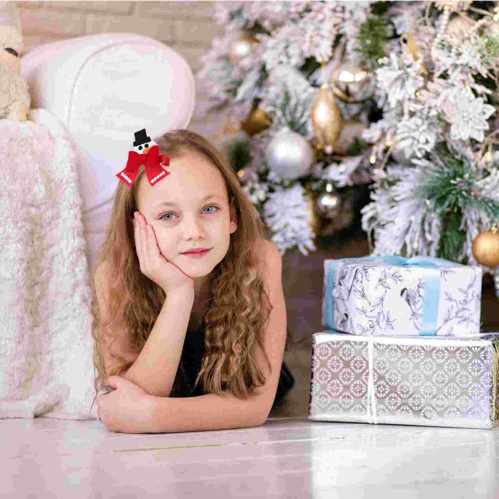 2pcs Christmas Hair Accessories Xmas Hairpins Girls Hair Accessories Bow Hair Accessories Cute Hair Accessories