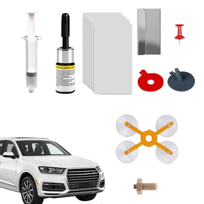 Glass Glue Clear Repair Glass Filler Fixing Liquid Kit For SUV DIY Glass Filler Repair Kit For Repairing Chips Cracks Nicks