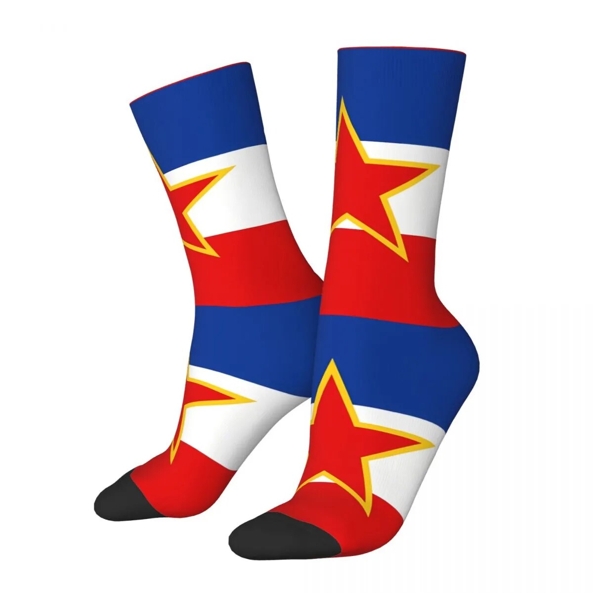 Yugoslavia Flag The Socialist Federal Republic Men Women Socks Windproof Novelty Spring Summer Autumn Winter Stockings Gift
