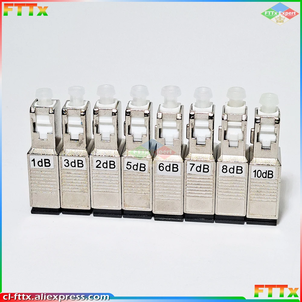 5PCS SC/UPC Male to Female Simplex mode fiber optic Attenuator metal male Fiber Attenuator FTTH attenuator Adapter