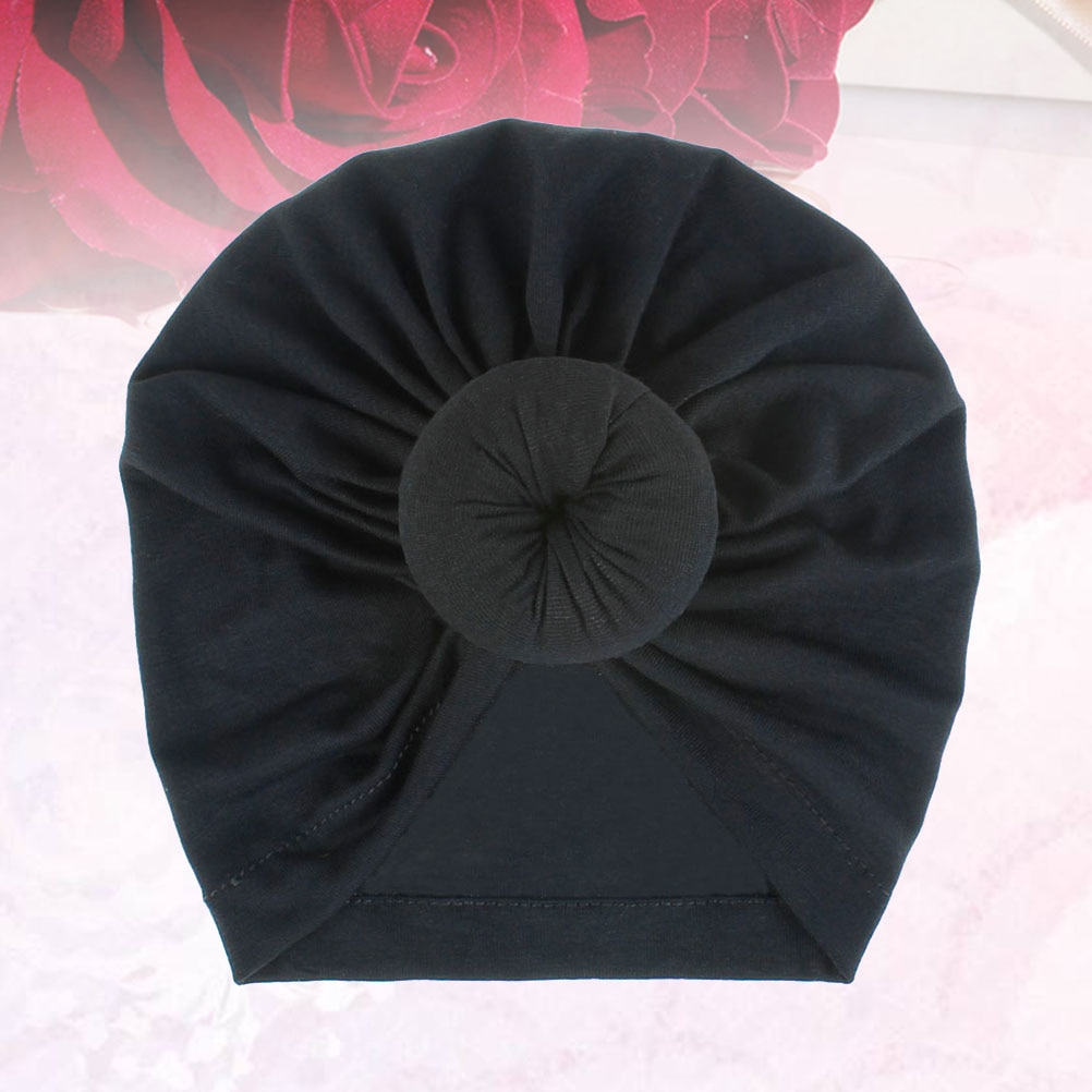 Knitting Hat Doughnut Baby Girl Bonnet Elasticity Cotton Cap Kids Bonnets Babies