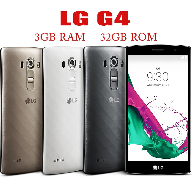 LG G4 H815/H810/H818 Dual Smartphone Quad Core 32GB ROM 3GB RAM Unlocked Original 16.0 MP Camera 5.5'' Moblie 4G LTE C