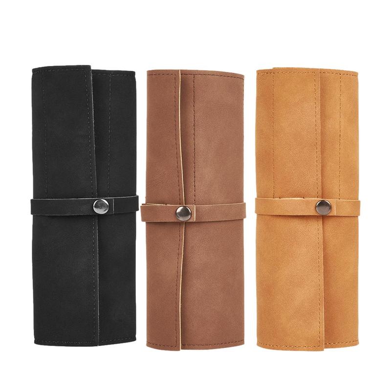 Watch Strap Organizer Case Watch Bands Storage Pouch Watch Band Organizer Portable Leather Carrying Case Hold 5 Watch Straps
