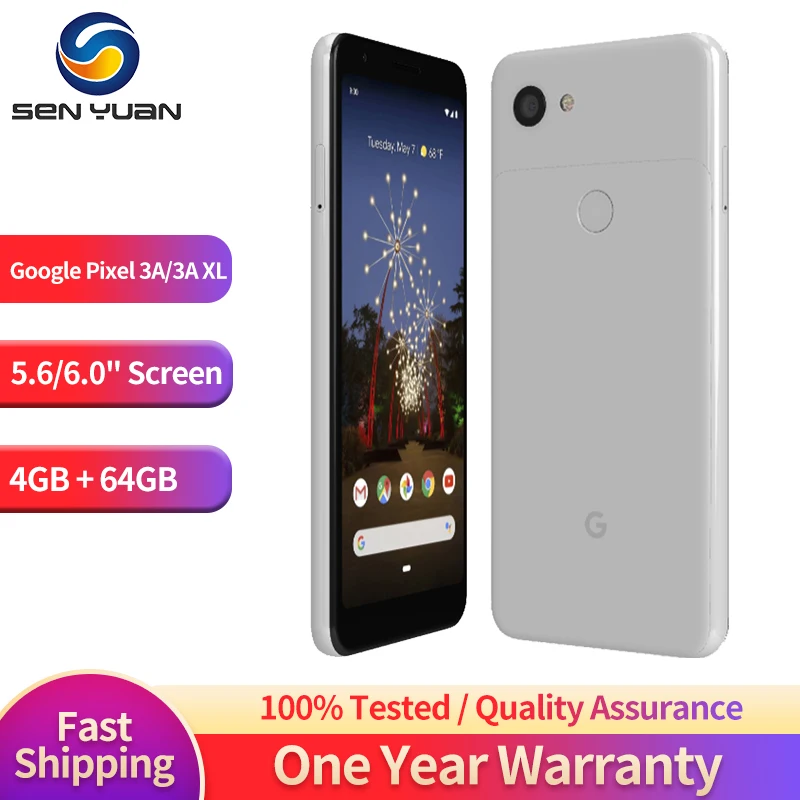 Google Pixel 3a Pixel3a 3a xl 5.6" 4GB RAM 64GB ROM Octa Core Snapdragon Original Unlocked 4G LTE
