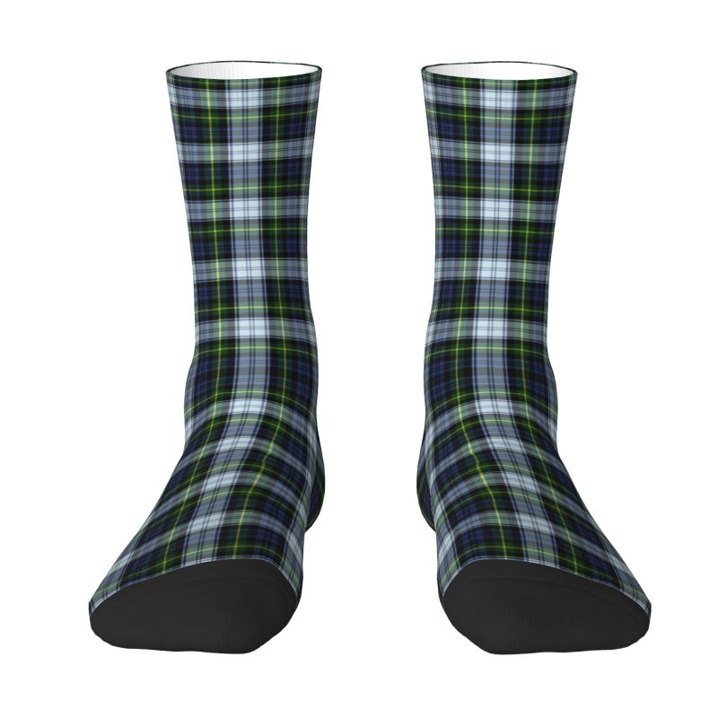 Harajuku Original Tartan Plaid Socks Men Women Warm 3D Print Geometric Gingham Check Sports Basketball Socks