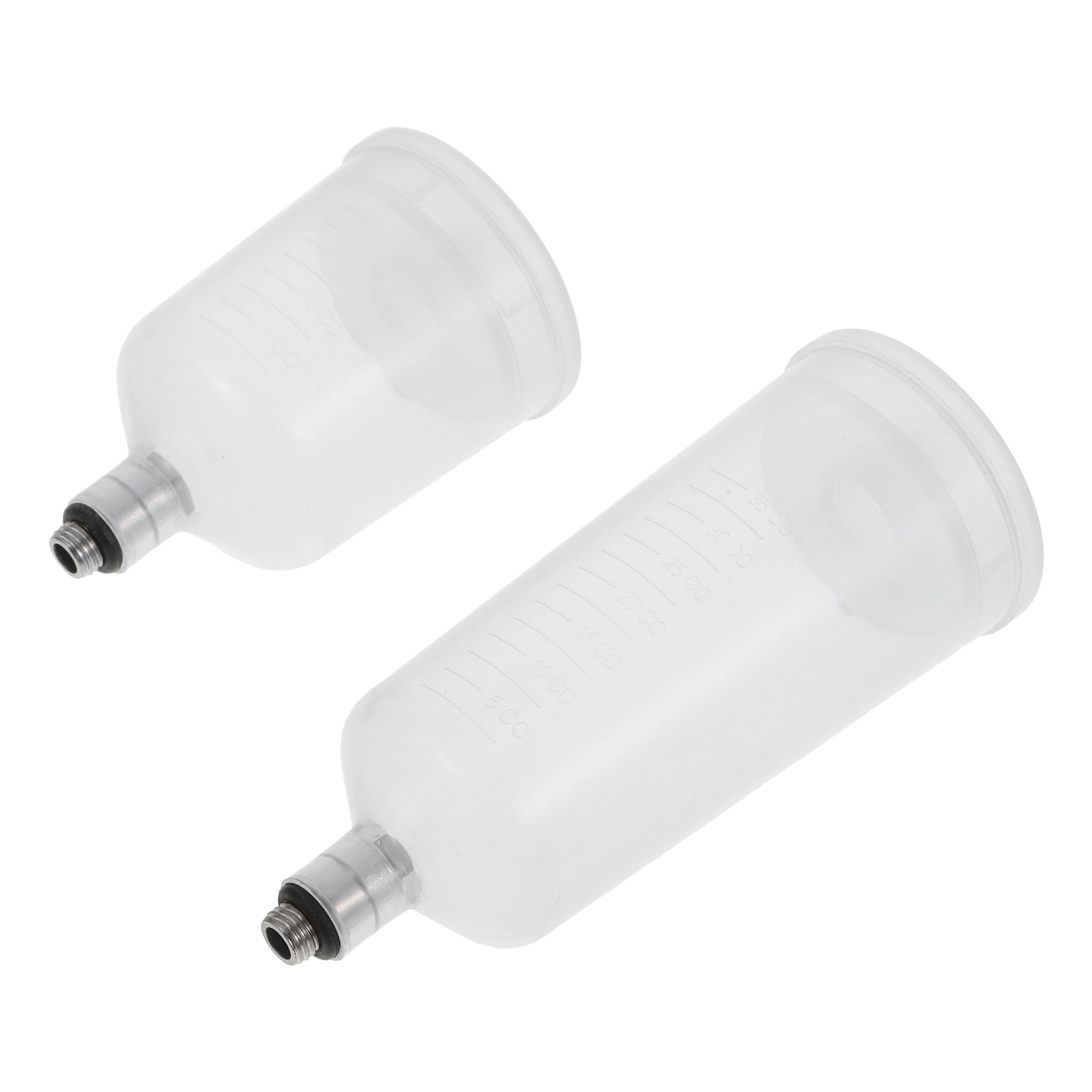 2 PCS Airbrush Pot Plastic Spray Bottles Hopper Refillable Dismountable Holder Replaceable