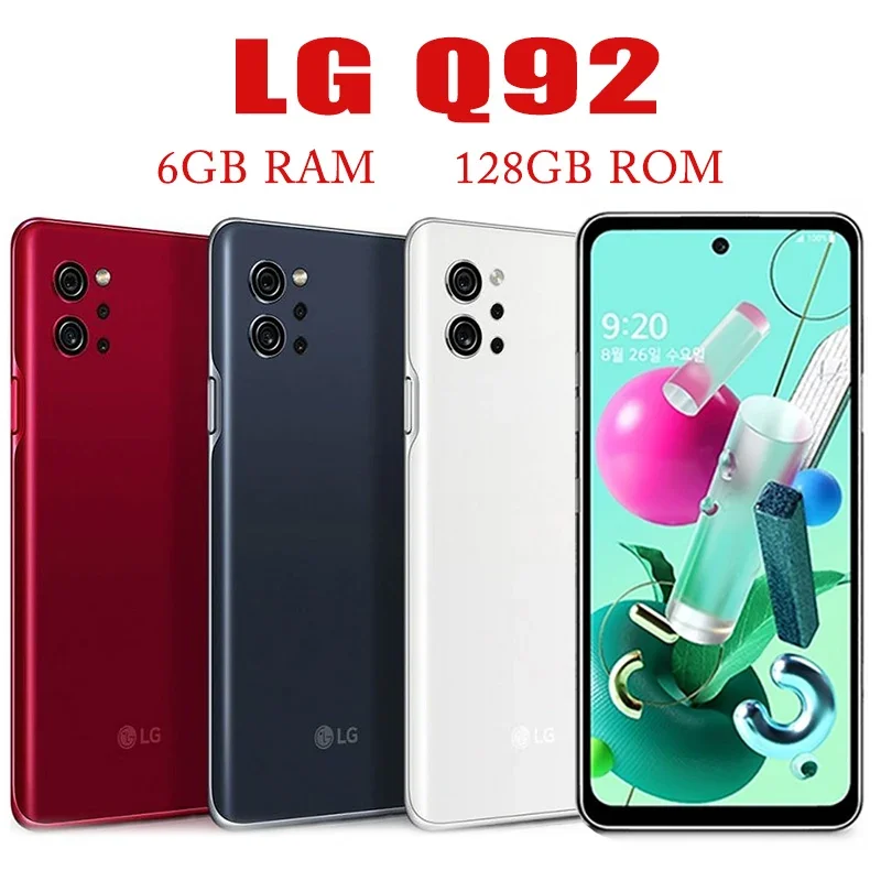 Original Unlocked LG Q92 LMQ920N 5G Mobile 6.67'' 6GB RAM 128GB ROM Smartphone Fingerprint Snapdragon Octa Core Cell P