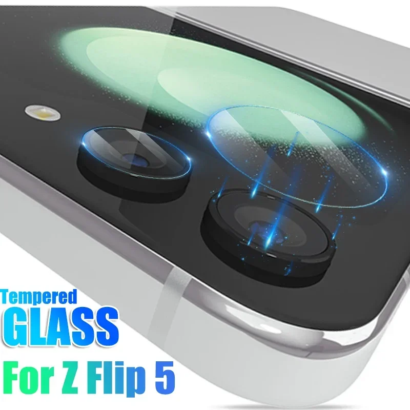 Tempered Glass for Samsung Galaxy Z Flip 5 Camera Lens Protector 9H Clear Anti-Scratch Camera Cover for Z Flip 5 Protective Film