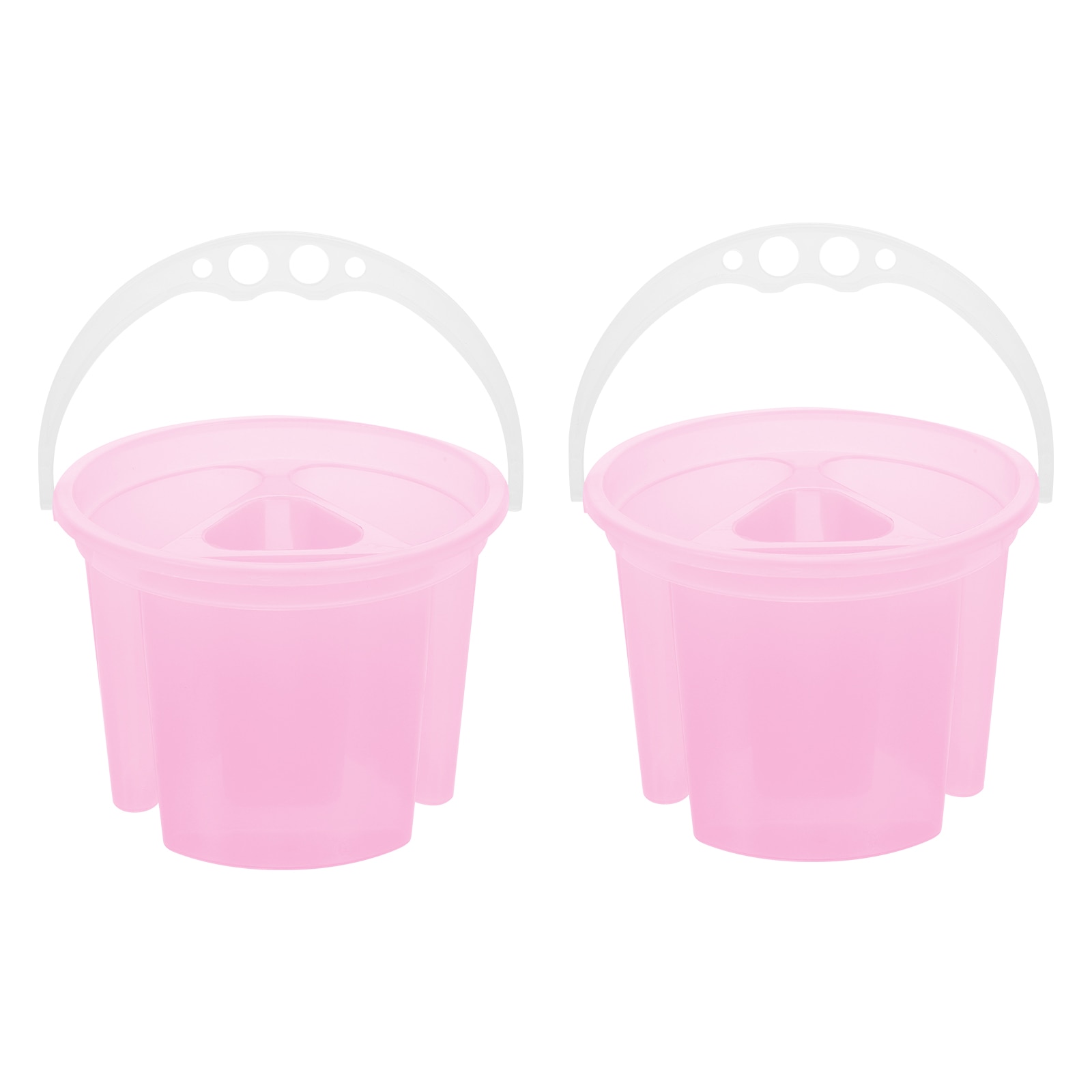 2 Pcs Bucket Brush Basins Washing Buckets Oil Painting Washer Portable Washers Plastic Hair Cleaning Tool Tubs