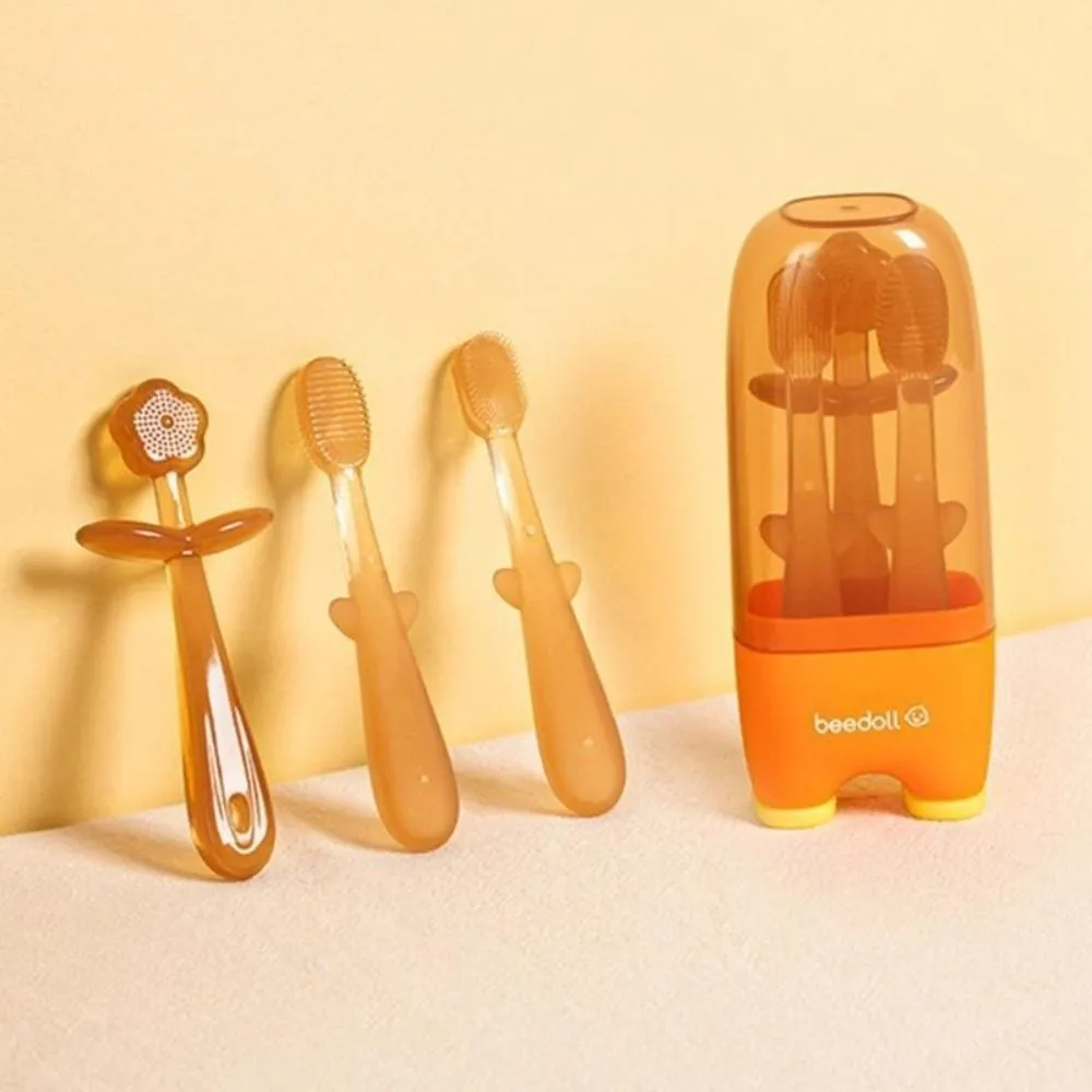 Silicone Babies Silicone Toothbrush High Quality Tongue Cleaning PP Tongue Brush Baby Toothbrush Baby