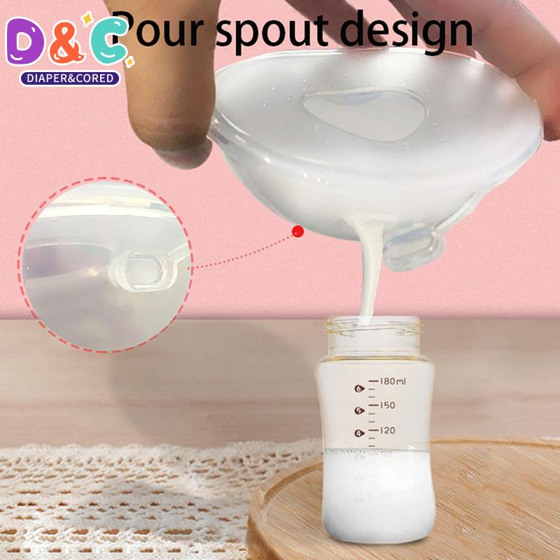 1/2Pcs Silica Gel Collection Cover Breastmilk Collecter Soft Reusable Nursing Pad Postpartum Suction Nipple Suction Container