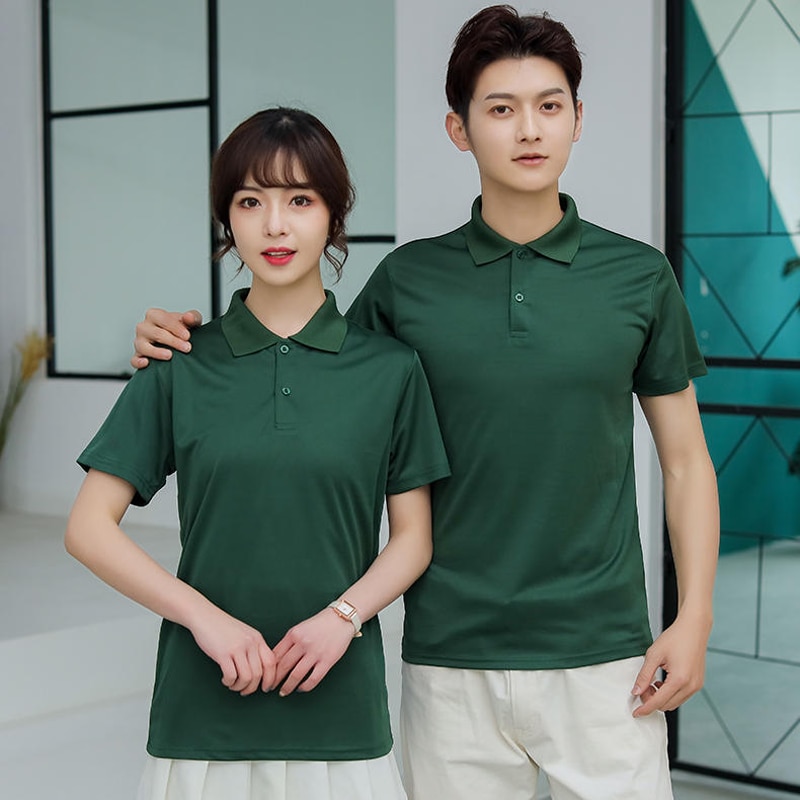 2023 New Nano Small Collar Quick Dry Polo Shirt Short Sleeve Lapel Men and Women the Same Youth Fashion Quality Assurance