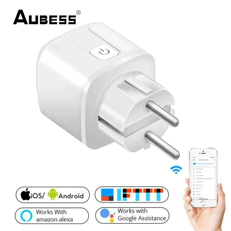 Wifi Socket Tuya Voice Control Overcharge Protection Electricity Statistics Timer Voice Control Via Alexa Google Home Wifi Plug