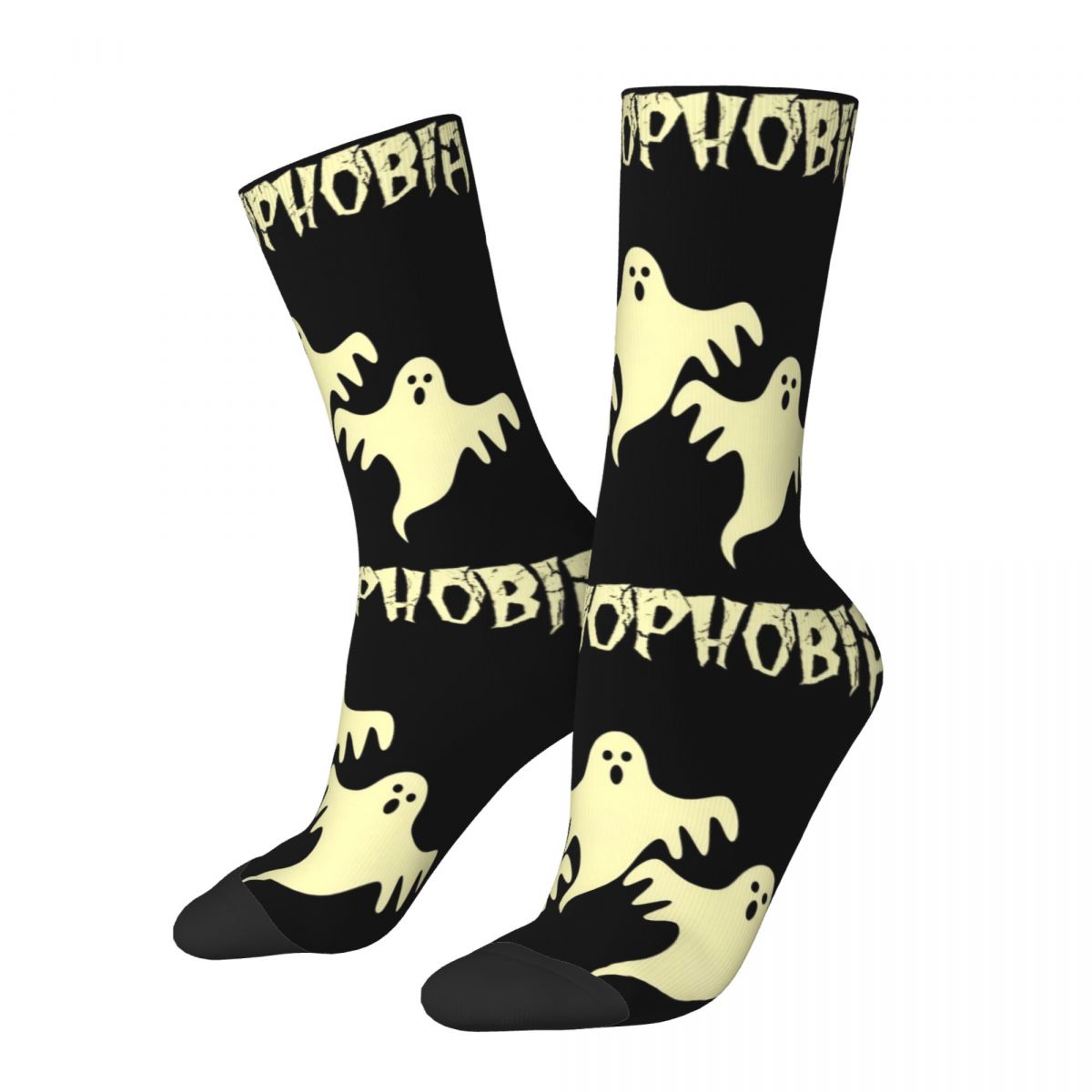 Men Women Halloween Palsmophobia Socks Cotton Funny Happy Horror Ghost Socks High Quality Middle TubeSocks Suprise Gift Idea