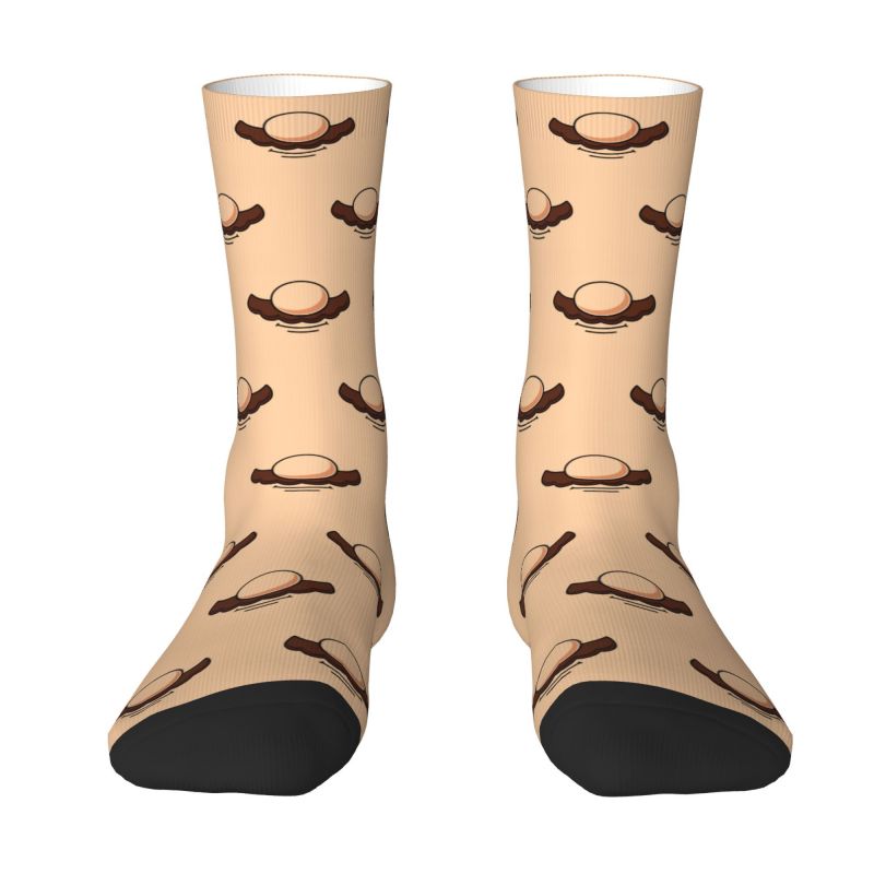 Funny Cartoon Mustache Nose Dress Socks for Men Women Warm Funny Novelty Cute Beard Crew Socks
