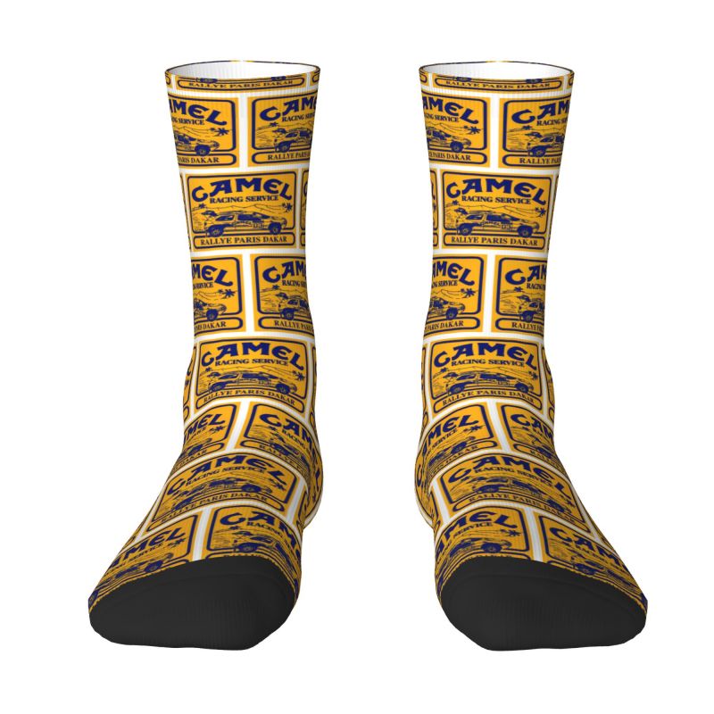 Camel Racing Service Dress Socks Men Women Warm Funny Novelty Crew Socks