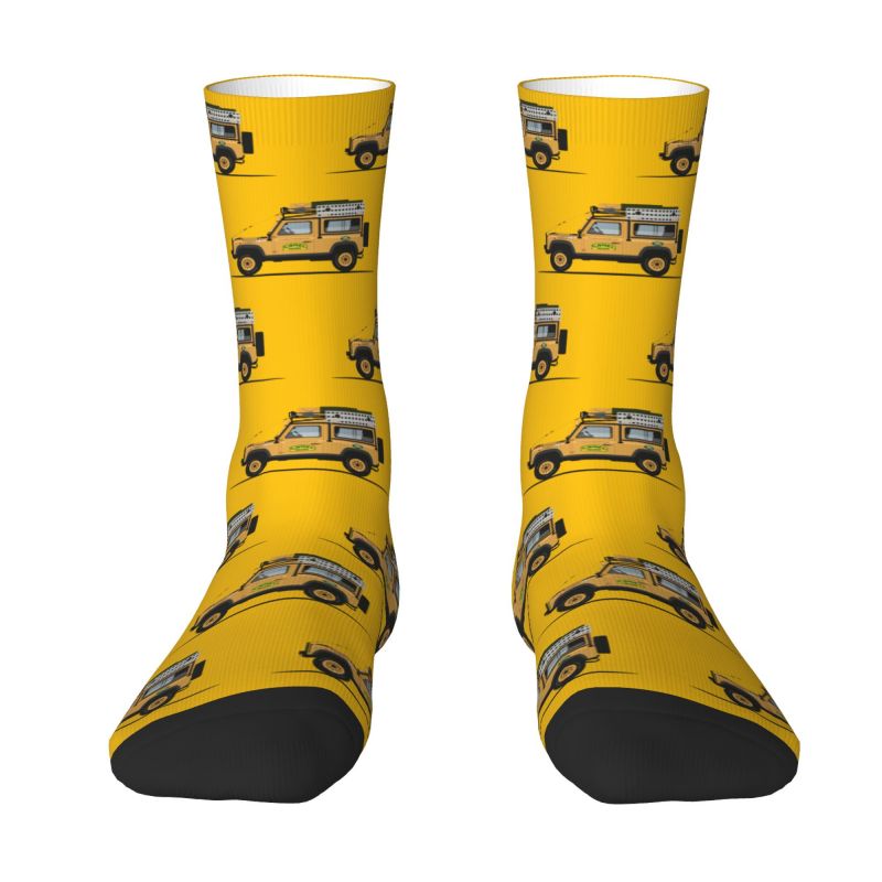 Camel Trophy Defender 110 Men Women Crew Socks Unisex Cool 3D Printing Dress Socks