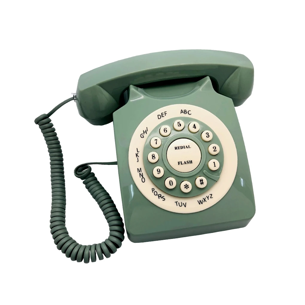 Wired Phones European Retro Style Corded Telephone Touch Dial Design Vintage Landline Household Business Decoration