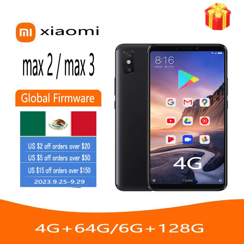 Xiaomi redmi max 3 6G 128 global firmware Snapdragon large screen Posterior fingerprint smartphone used phones no charger