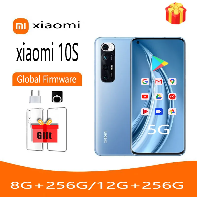 Global rom redmi Xiaomi Mi 10S 5G Cellphone Smarphone 108 MP Camera Qualcomm Snapdragon 870 NFC