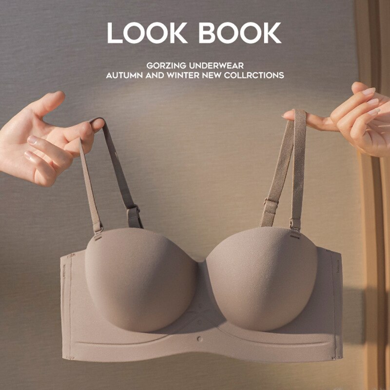 Seamless Underwear Small Breasts Gather Together Show Big Breasts Sag-proof Suspenders Bras Without Steel Rings Expand Bras.