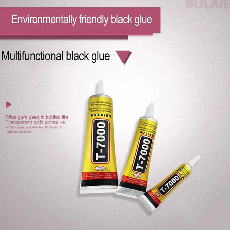 15ML/50ML T 7000 Black Glue Strong Adhesion Car Beauty Glue Door And Window Repair Glue No Brittleness Mobile Phone Repair