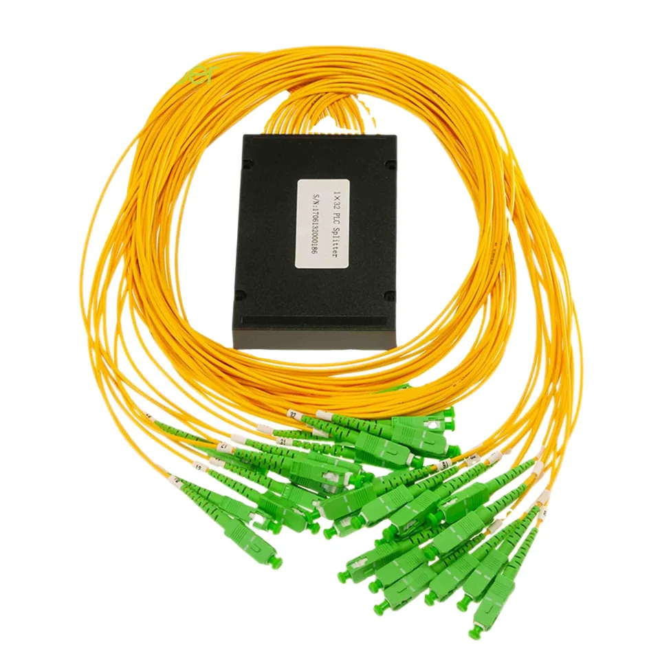 High Quality SC APC 1X32 ABS box type Fiber Optic Splitter FTTH SC singlemode optical splitter free shipping