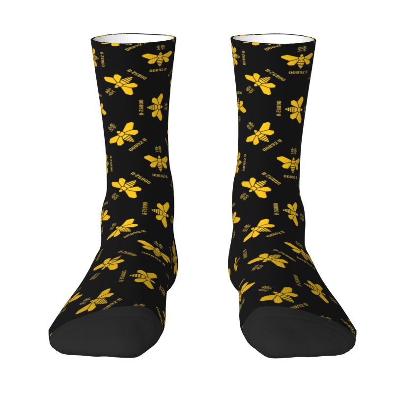 Fun Men's Breaking Bad Golden Moth Chemical 00892-B Dress Socks Unisex Warm Breathbale 3D Printing TV Show Heisenberg Crew 