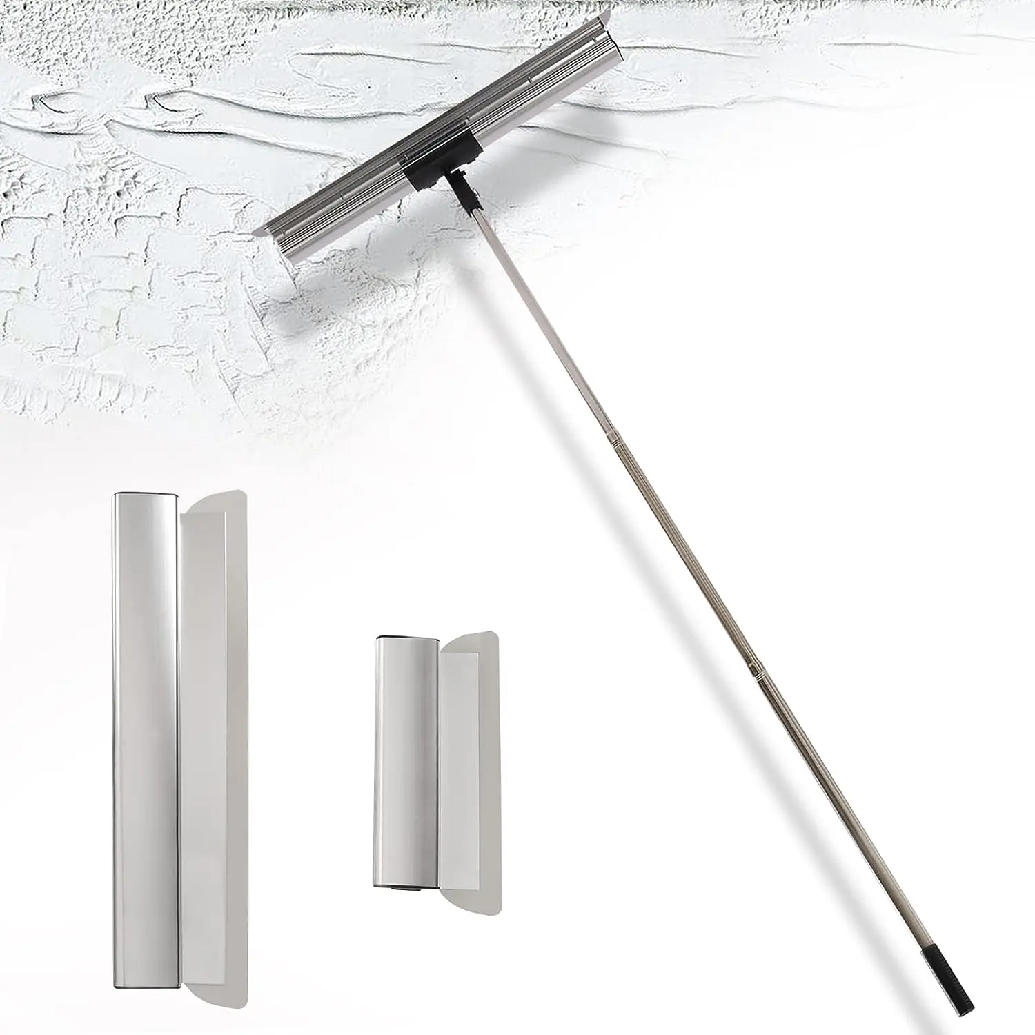 Drywall Skimming Blade Set Drywall Tools With 12", 22" & 32" Smoothing Stainless Steel Blades and 35"- 8