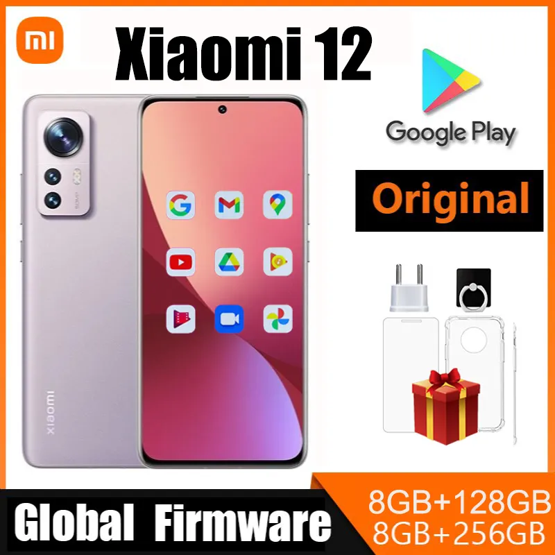 Xiaomi 12 5G Smartphone Global Version Qualcomm Snapdragon 8 Gen1 6.28inchs 50MP 32MP 2340x1080 Android 67Wused phone