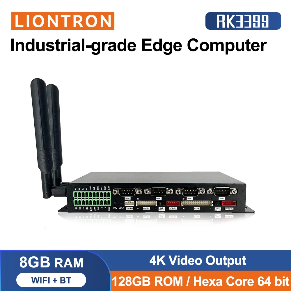 Liontron Rockchip RK3399 Support Edp and LVDS HDMI output with RS232 Android Linux Embedded computer for Vending Machine