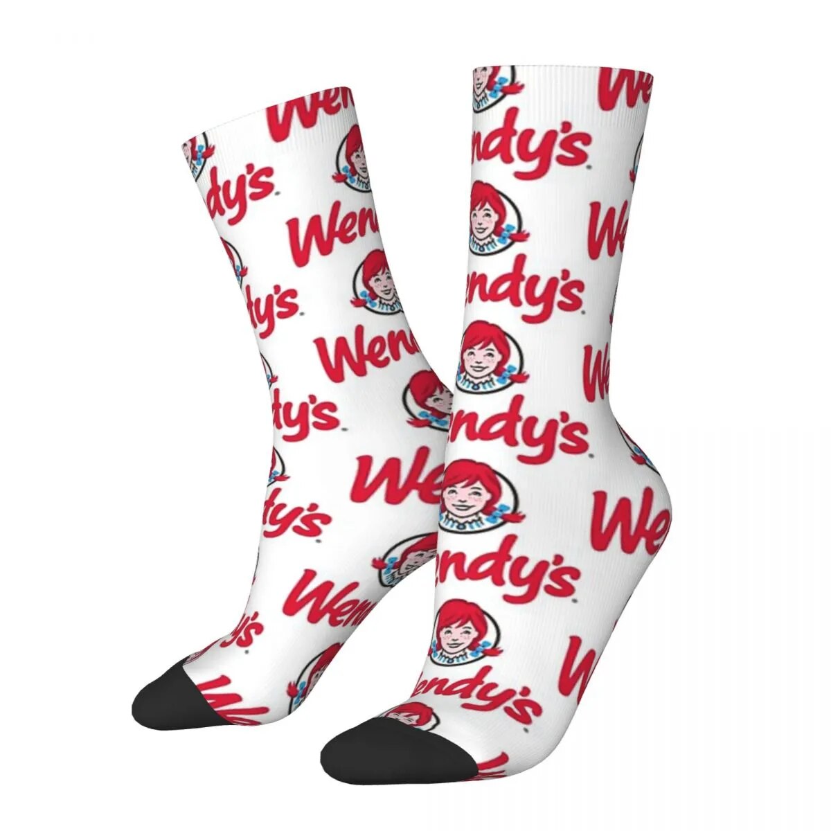 All Seasons Crew Stockings Wendy's Socks Harajuku Fashion Hip Hop Long Socks Accessories for Men Women Birthday Present